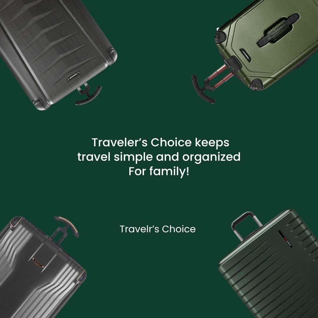 Traveler's Choice family luggage lineup ad
